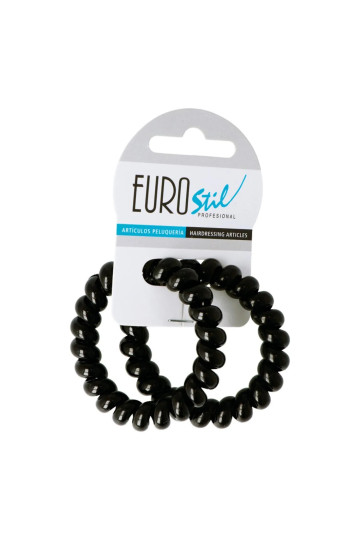 Eurostil Negro Negro Gomas En Espiral Grande 55cm Pack 1un