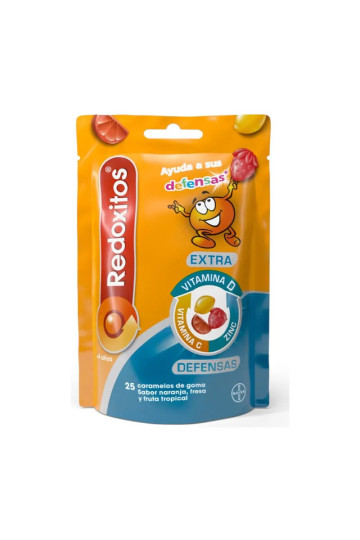 Redoxitos Défenses Extra 25 Bonbons Gélifiés Saveur Orange, Fraise Et Fruit Tropical