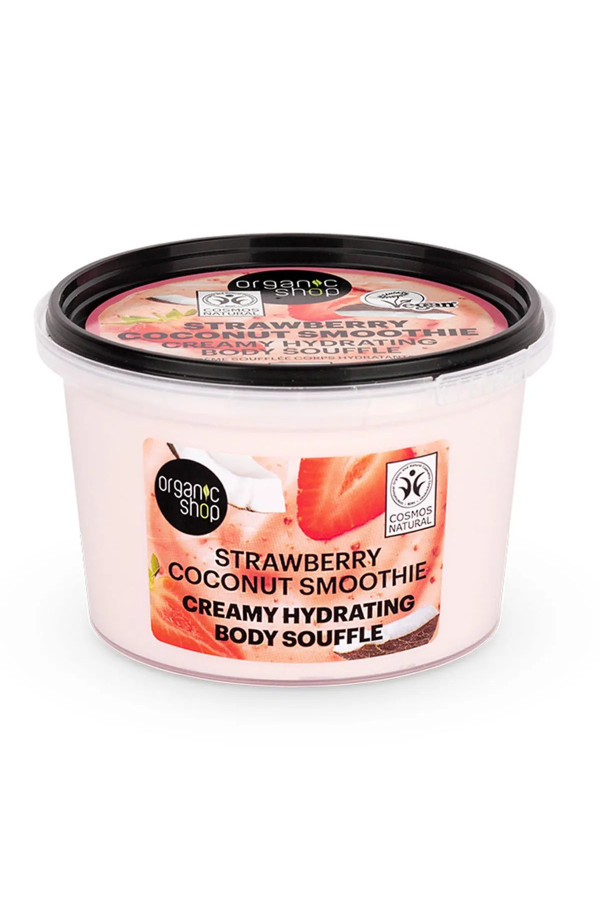 Organic Shop Strawberry Coconut Smoothie Creamy Hydrating Body Souffle 250ml
