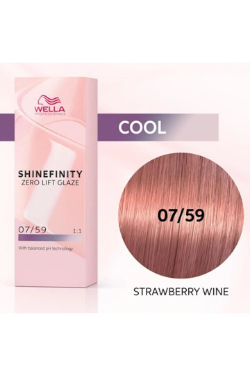 Wella Shinefinity Zero Lift Glaze Tinte 07-59 Strawberry Wine 60ml 1un