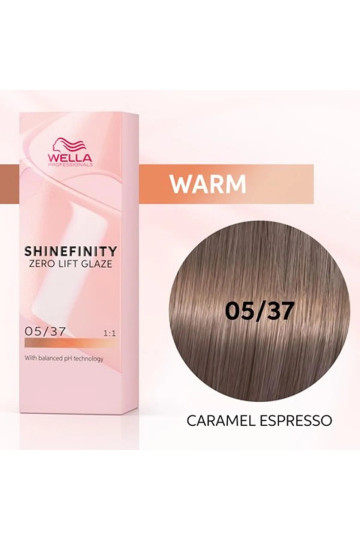 Wella Shinefinity Zero Lift Glaze Tinte 05-37 Caramel Espresso 1un