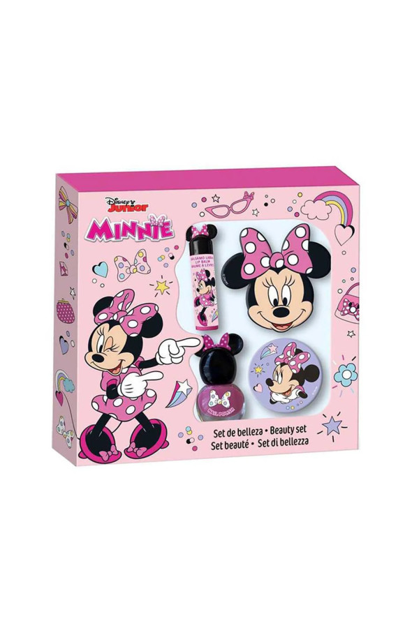 Cartoon Minnie Belleza Maquillaje Estuche 4 Piezas