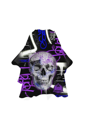Eurostil Purple Skull Capa Con Cuello De Neopreno 1un