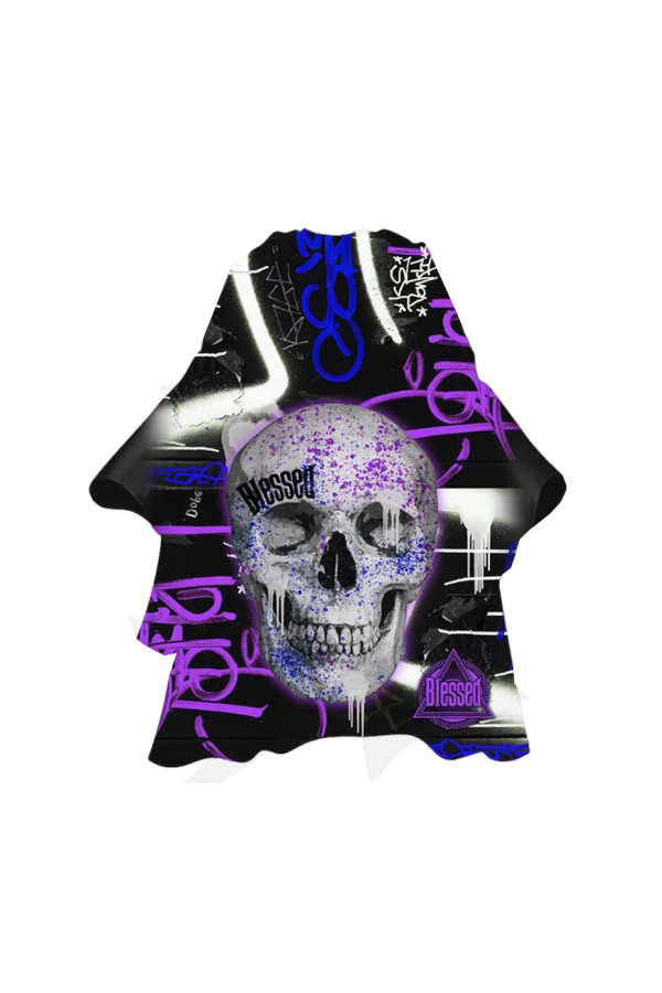 Eurostil Purple Skull Capa Con Cuello De Neopreno 1un