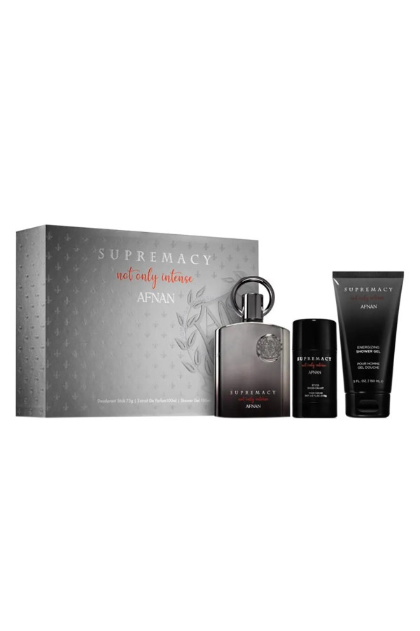 Afnan Supremacy Not Only Intense Eau De Parfum 100ml Spray Gel De Baño 100ml Desodorante Stick 75ml