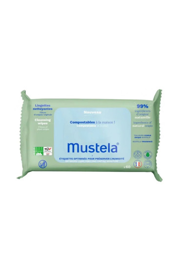 Mustela Toallitas Limpiadoras Con Aguacate 60 Unidades