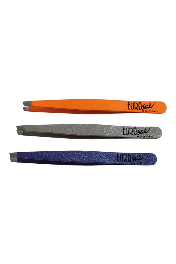 Eurostil Mediana 8cm Pinza De Depilar Colores 1un