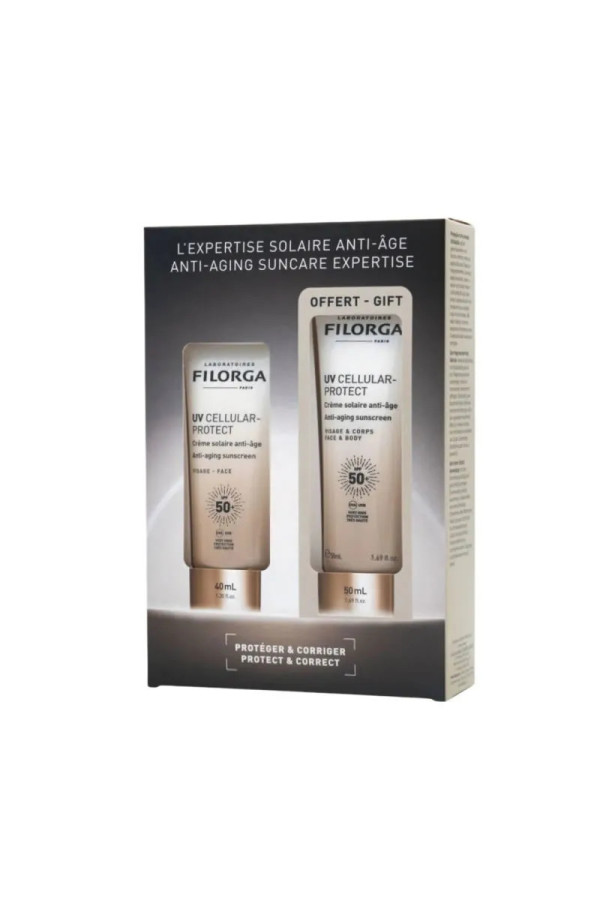 Filorga UV Cellular-Protect Crème Solaire Anti-Âge Visage 40ml Coffret de 2 Pièces