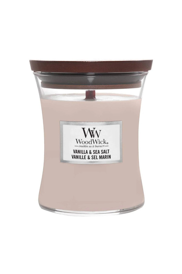 Woodwick Vela Vanilla y Sea Salt 275g