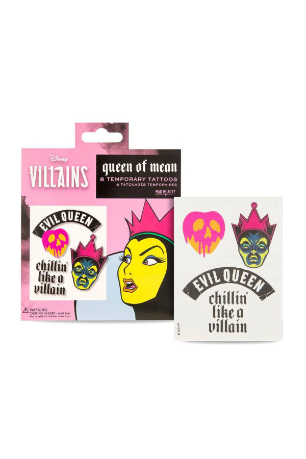 Disney Villains Queen Of Mean 8 Tatuajes Temporales 1un