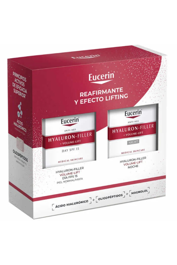 Eucerin Hyaluron Filler Volume Lift Day Cream Spf15 50ml Coffret 2 Produits