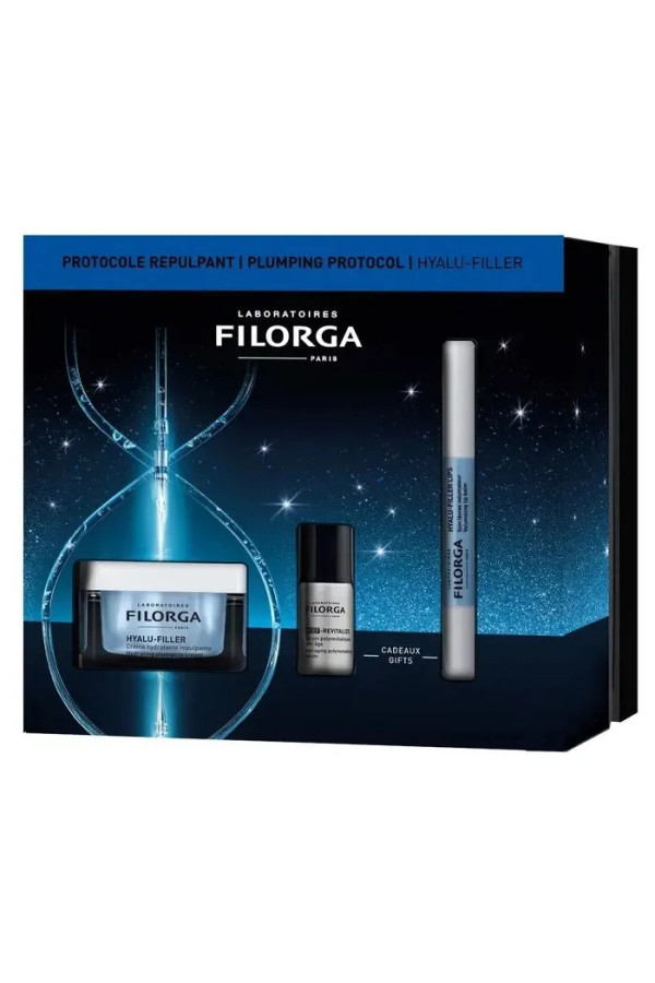 Filorga Hyalu-Filler Hydrating Plumping Cream 50ml Coffret 3 Produits