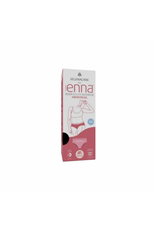 Enna Menstrual Hipster Brief Black Heavy Flow Size XS Day & Night