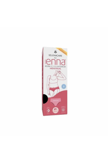 Enna Menstrual Brief Hipster Black Moderate Flow Size S Day & Night