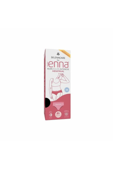 Enna Menstrual Brief Hipster Black Moderate Flow Size M Day & Night