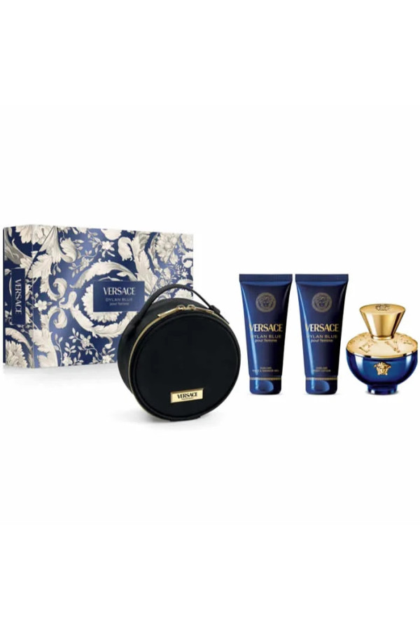 Versace Dylan Blue Pour Femme Eay De Parfum Vaporisateur 100ml Coffret 3 Produits