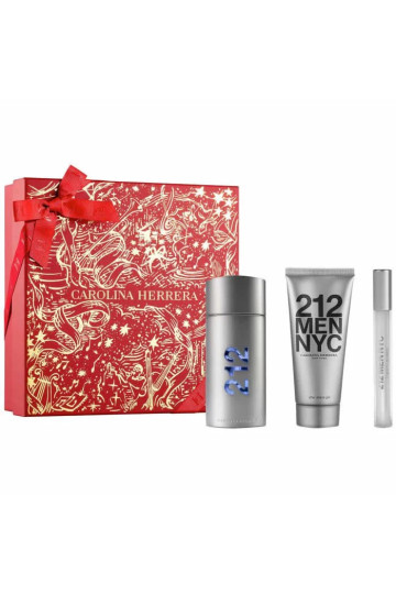 Carolina Herrera 212 Men Eau De Toilette Spray 100ml Coffret 3 Produits