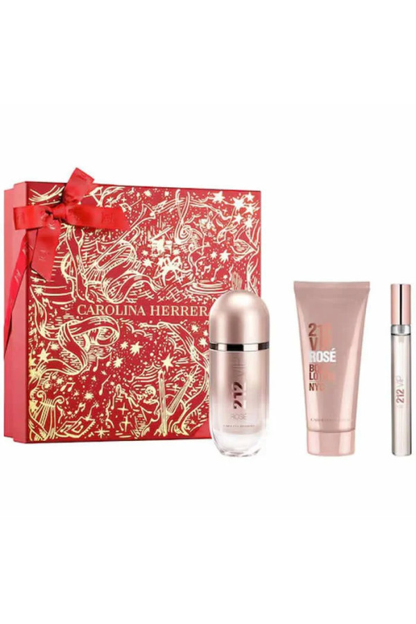 Carolina Herrera 212 Vip Rose Eau De Parfum Vaporisateur 80ml Coffret 3 Produits