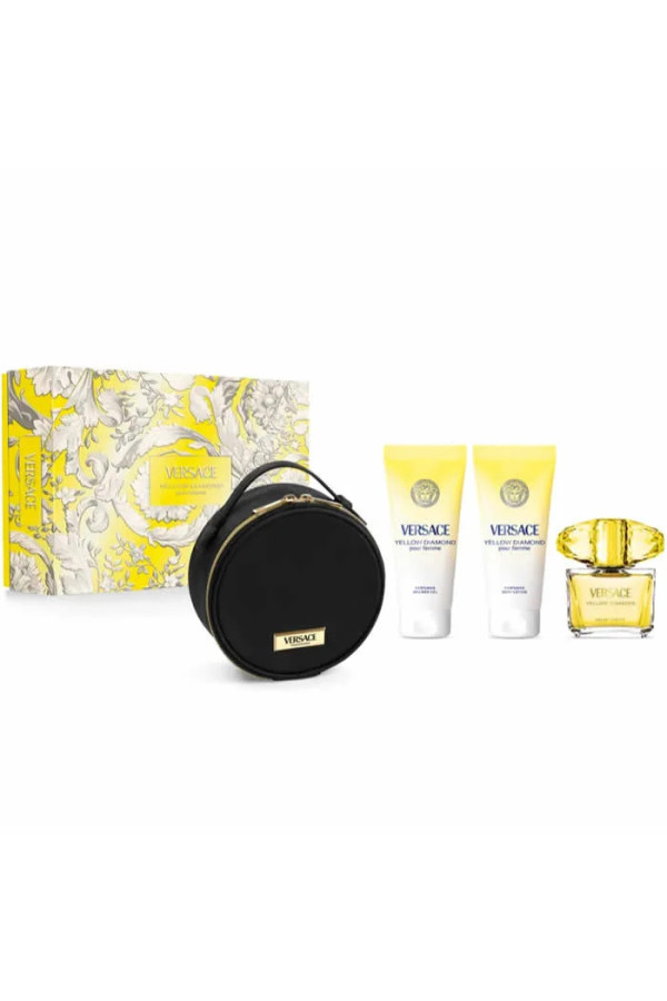 Versace Yellow Diamond Eau De Toilette Vaporisateur 90ml Coffret 4 Produits