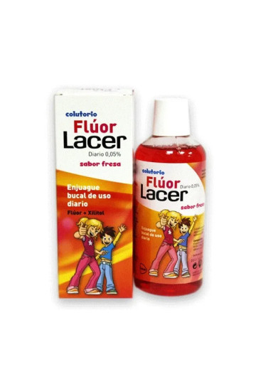 Lacer® Bain De Bouche Fluor 0,05 Goût Fraise 500ml