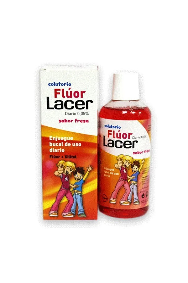 Lacer® Bain De Bouche Fluor 0,05 Goût Fraise 500ml