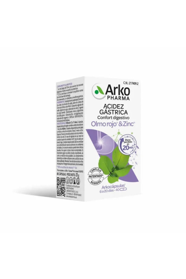 Soulage les brûlures d'estomac avec Arkopharma Slippery Elm & Zinc